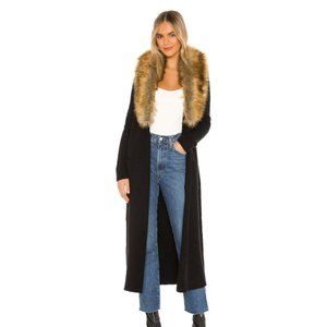 Lombardi Long Cardigan With Faux Fur Trim by Show Me Your Mumu